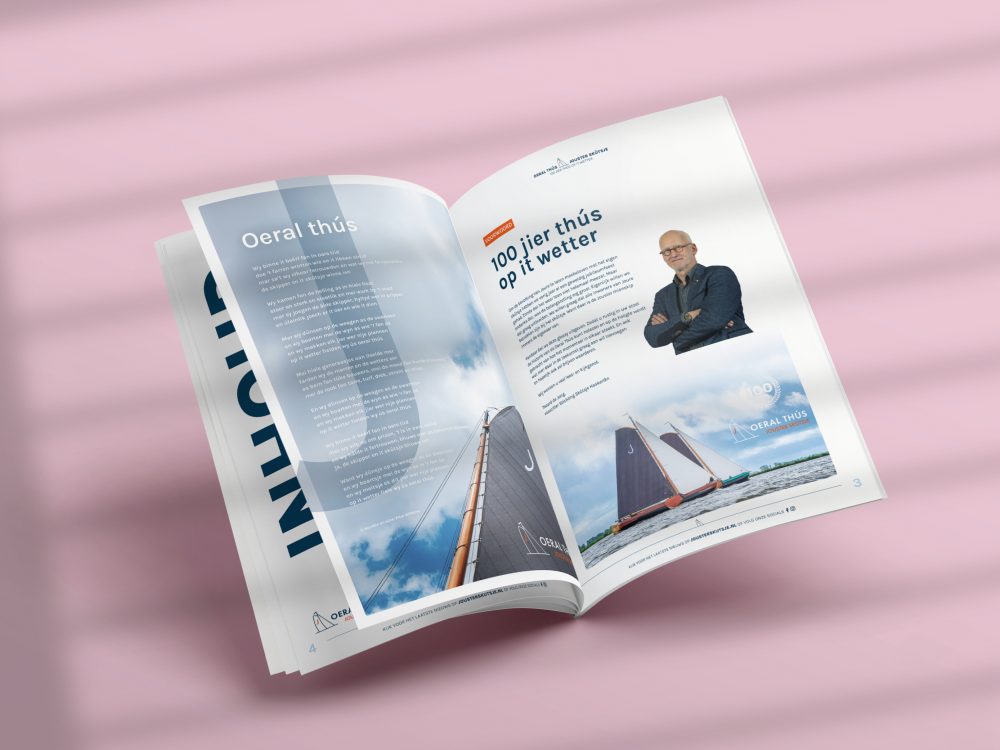 Spread Oeral Thús magazine – jubileum en historie in beeld