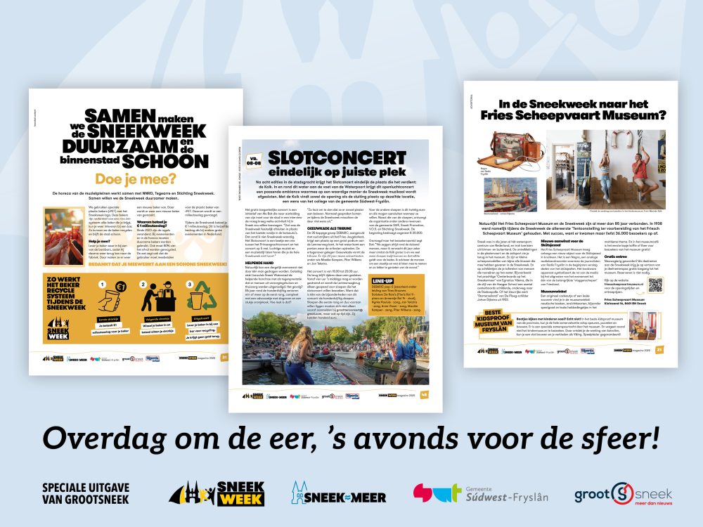 Sneekweek Magazine 2025 – duurzaamheid & slotconcert – Bliidd