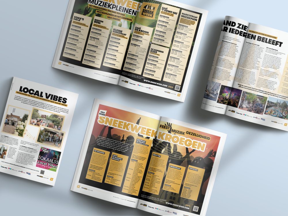 Sneekweek Magazine 2025 – muziekpleinen & kroegenprogramma – Bliidd