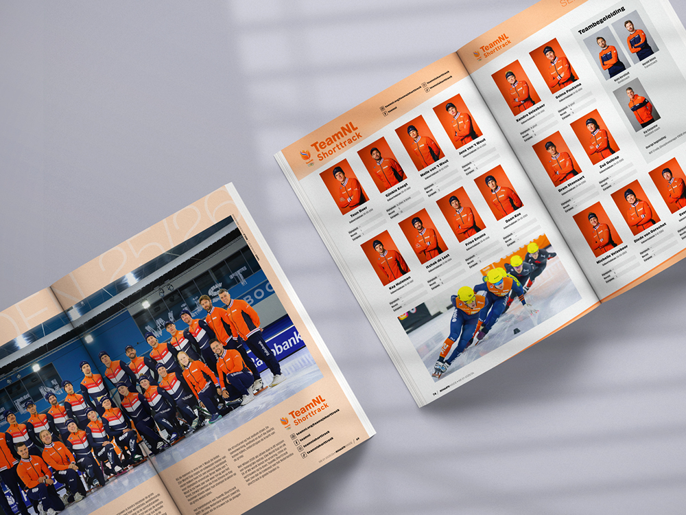 SchaatsInside magazine 2025 - editorial design - shorttrack - teamnl- bliidd